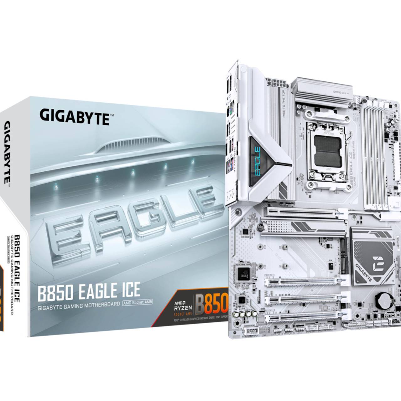4719331871680 - GIGABYTE B850 EAGLE ICE Mainboard - AMD B850 - AMD AM5 socket - DDR5 RAM - ATX