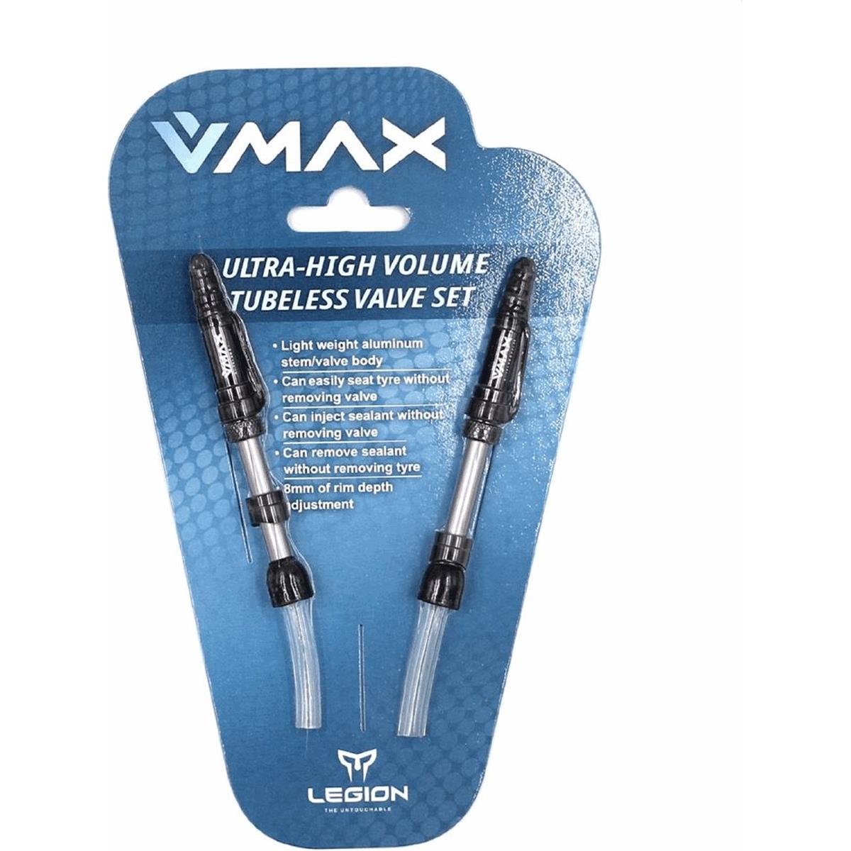 4719579720023 - V-MAX Tubeless Ventile aus Aluminium 21-29mm - Blister 2 Stück