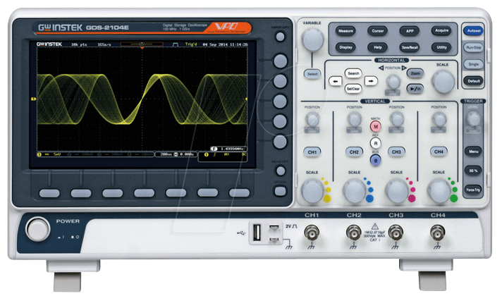 4719692503916 - GDS-2104E - Digital-Speicher-Oszilloskop GDS-2104E 100 MHz 4 Kanäle