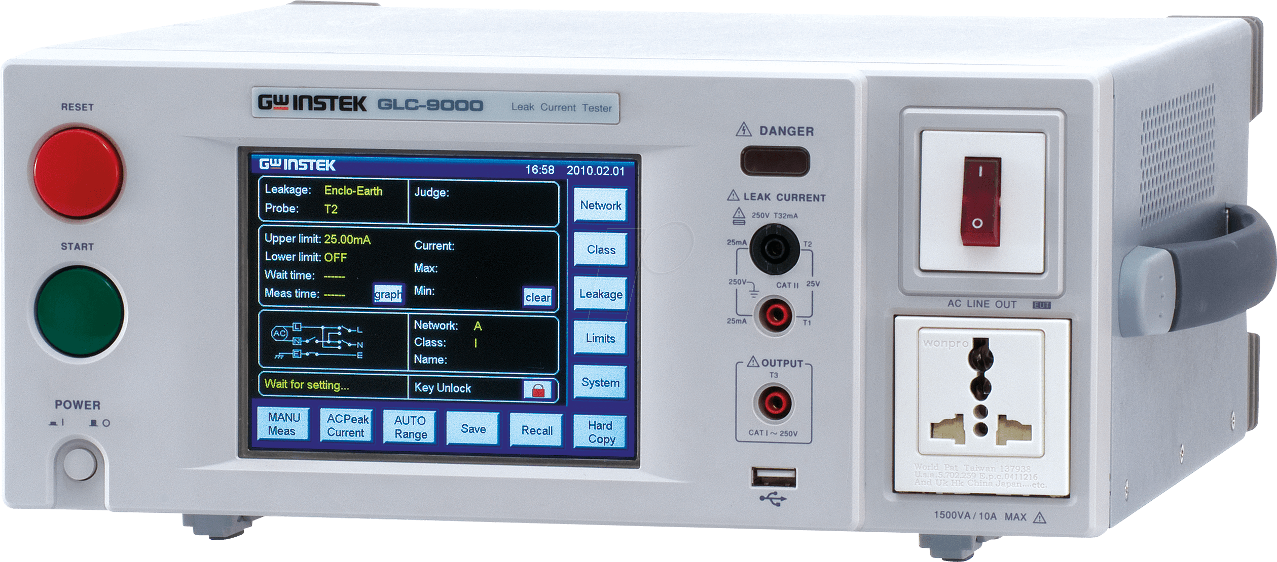 4719692504555 - GLC-9000 - Leckstromtester GLC-9000 25 mAAC bis 10 A