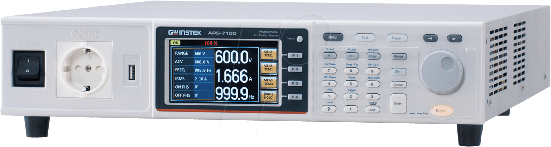 4719692509055 - GW Instek APS-7100E Labornetzgerät einstellbar 0 - 310 V AC 0 - 84 A 1000 VA programmierbar Auto-Range Anzahl Ausgänge 1 x