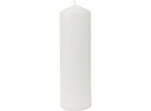 4740302003304 - Hs Candle - Wachskerzen Stumpenkerzen Ø8cm x 25cm ( viele Farben ) - Lange Brenndauer - Hergestellt in eu - Kerzen Blockkerzen - Wachs Stumpen - Weiß