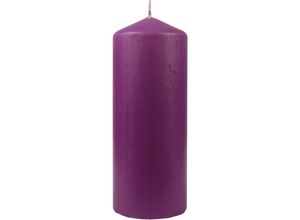 4740302712268 - Hs Candle - Wachskerzen Stumpenkerzen Ø6cm x 17cm ( viele Farben ) - Lange Brenndauer - Hergestellt in eu - Kerzen Blockkerzen - Wachs Stumpen - Lila