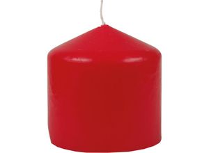 4740302712350 - Hs Candle - Wachskerzen Stumpenkerzen Ø8cm x 8cm ( viele Farben ) - Lange Brenndauer - Hergestellt in eu - Kerzen Blockkerzen - Wachs Stumpen - Rot