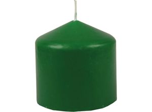 4740302712398 - Hs Candle - Wachskerzen Stumpenkerzen Ø8cm x 8cm ( viele Farben ) - Lange Brenndauer - Hergestellt in eu - Kerzen Blockkerzen - Wachs Stumpen - Grün