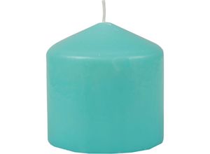 4740302712411 - Hs Candle - Wachskerzen Stumpenkerzen Ø8cm x 8cm ( viele Farben ) - Lange Brenndauer - Hergestellt in eu - Kerzen Blockkerzen - Wachs Stumpen - Türkis