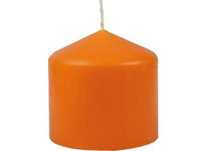 4740302712473 - Hs Candle - Wachskerzen Stumpenkerzen Ø8cm x 8cm ( viele Farben ) - Lange Brenndauer - Hergestellt in eu - Kerzen Blockkerzen - Wachs Stumpen - Ocker