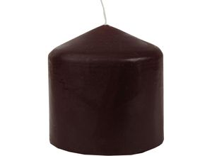 4740302712480 - Hs Candle - Wachskerzen Stumpenkerzen Ø8cm x 8cm ( viele Farben ) - Lange Brenndauer - Hergestellt in eu - Kerzen Blockkerzen - Wachs Stumpen - Braun