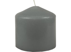 4740302714040 - Hs Candle - Wachskerzen Stumpenkerzen Ø8cm x 8cm ( viele Farben ) - Lange Brenndauer - Hergestellt in eu - Kerzen Blockkerzen - Wachs Stumpen - Grau