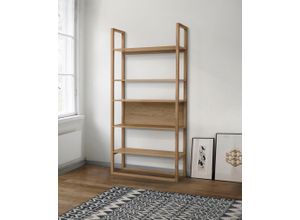 4744448014880 - Bücherregal New Est Regale Gr B H T 90 cm x 185 cm x 32 cm 1 St braun (eichefarben) Bücherregale Regale im skandinavischen Design Gestell aus massiver Eiche