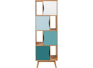 4744448018468 - Bücherregal Avon Regale grün (eiche mint) Bücherregale Regale Höhe 191 cm Holzfurnier aus Eiche schlichtes skandinavisches Design