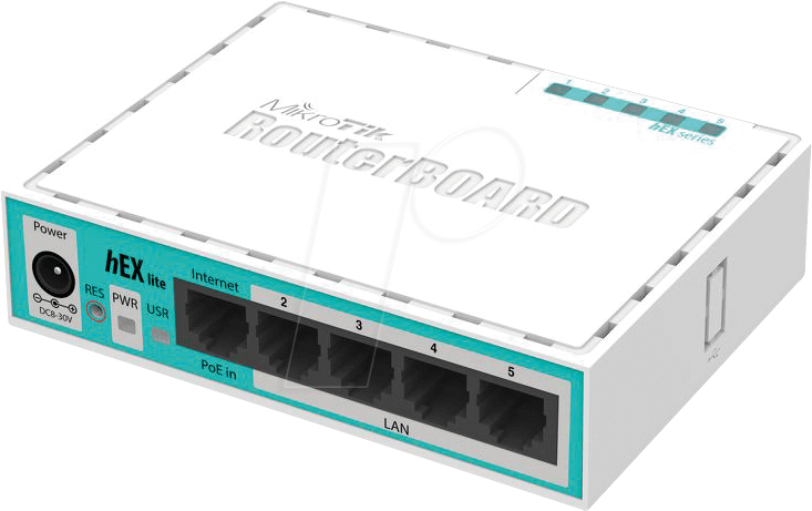 4752224000378 - hEX lite rb750r2 5x Ethernet 850MHz CPU 64MB RAM MPLS router RouterOS L4 - Router Without Wireless Network