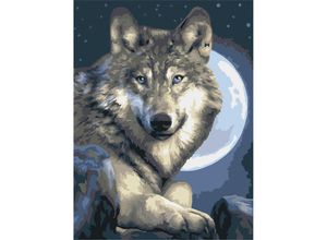 4778004508292 - Malen nach Zahlen Wolf 30 x 40 cm