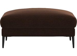 4778005305371 - Pouf FLEXLUX Belle Poufs Gr B H T 95 cm x 43 cm x 73 cm Velvet braun (tobacco) Poufs Sitzaufbau hochwertiger Kaltschaum und Stahl-Wellenunterfederung