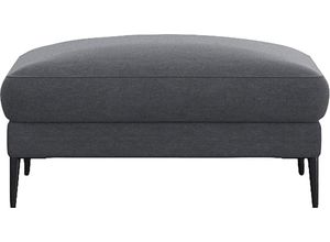 4778005305395 - Pouf FLEXLUX Belle Poufs Gr B H T 95 cm x 43 cm x 73 cm Velvet grau (soft grey) Poufs Sitzaufbau hochwertiger Kaltschaum und Stahl-Wellenunterfederung