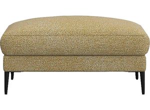 4778005305418 - Pouf FLEXLUX Belle Poufs Gr B H T 95 cm x 43 cm x 73 cm Bouclé gelb (mustard yellow) Poufs Sitzaufbau hochwertiger Kaltschaum und Stahl-Wellenunterfederung