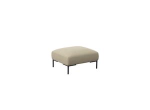 4778005324877 - Pouf FLEXLUX Sava Poufs Gr B H T 98 cm x 45 cm x 81 cm Chenille beige (sandy beige) Poufs Taschenferderkern-Sitz mit Kaltschaum