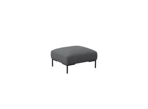 4778005324969 - Pouf FLEXLUX Sava Poufs Gr B H T 98 cm x 45 cm x 81 cm Lederoptik grau (elephant grey) Poufs Taschenferderkern-Sitz mit Kaltschaum