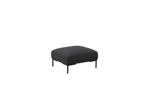 4778005324976 - Pouf FLEXLUX Sava Poufs Gr B H T 98 cm x 45 cm x 81 cm Lederoptik schwarz (gorilla black) Poufs Taschenferderkern-Sitz mit Kaltschaum