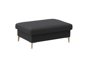 4778005334371 - Pouf FLEXLUX Fiore Poufs Gr B H T 97 cm x 34 cm x 66 cm Lederoptik schwarz (gorilla blac) Poufs Kaltschaum Füße Alu+ Eiche