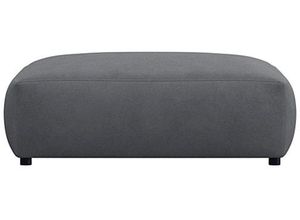 4779035718919 - Pouf FLEXLUX Lucera Poufs Gr B H T 104 cm x 41 cm x 82 cm Lederoptik grau (elephant grey) Poufs modern & anschmiegsam Kaltschaum Stahl-Wellenunterfederung