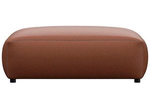 4779035718957 - Pouf FLEXLUX Lucera Poufs Gr B H T 104 cm x 41 cm x 82 cm Echtleder braun (old chestnut) Poufs modern & anschmiegsam Kaltschaum Stahl-Wellenunterfederung