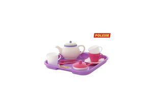 4810344058959 - Kinder-Teeservice 58959 Alice 13-teilig Tassen Löffel Teekanne Tablett lila