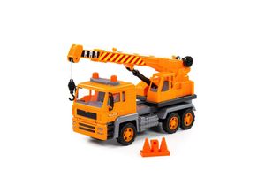 4810344088970 - Spielzeug LKW Kranwagen 88970 schwenkbarer Kranaufsatz Seilwinde orange