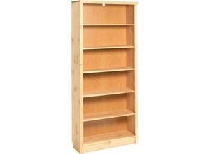 4812644014475 - Regal HEINE HOME Regale Gr H B T ca 95 80 30 cm H B T ca 95 80 30 cm 3 offene Fächer gelaugt geölt beige (gelaugt geölt) Bücherregal Standregal Standregale Regale