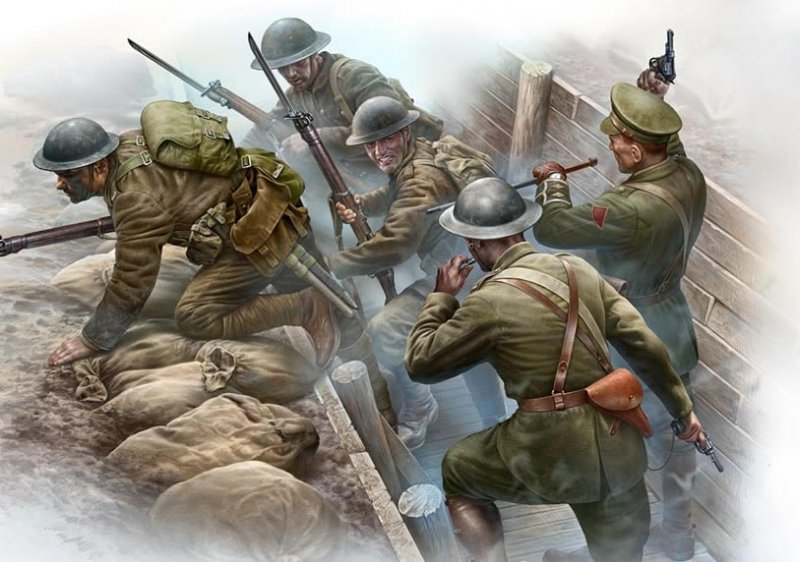 4820113080722 - Master Box Ltd MB35114 - British infantry before attackWWI era in 135