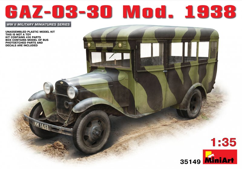 4820183310095 - MiniArt 35149 - 135 GAZ-03-30 Mod1938