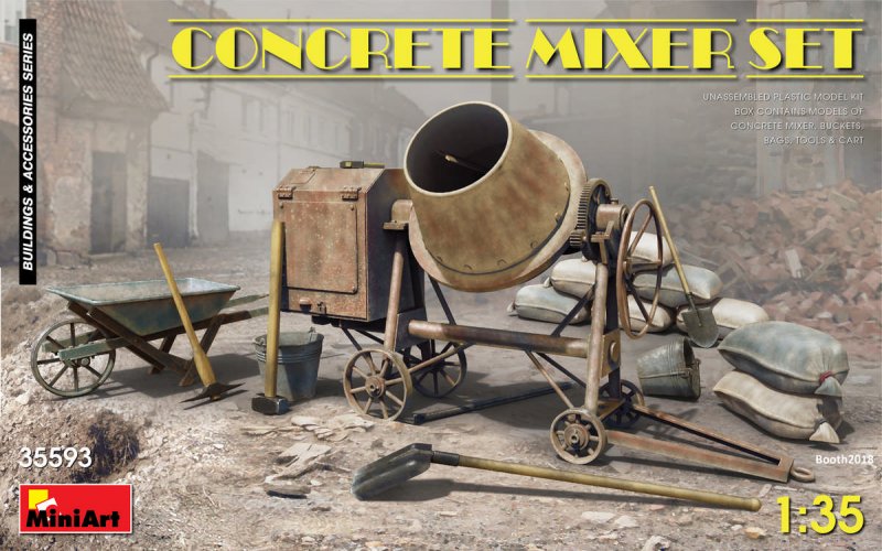 4820183311931 - MiniArt 35593 - 135 Concrete Mixer Set