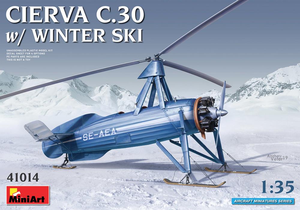 4820183312853 - MiniArt 41014 - 135 Cierva C30 with Winter Ski