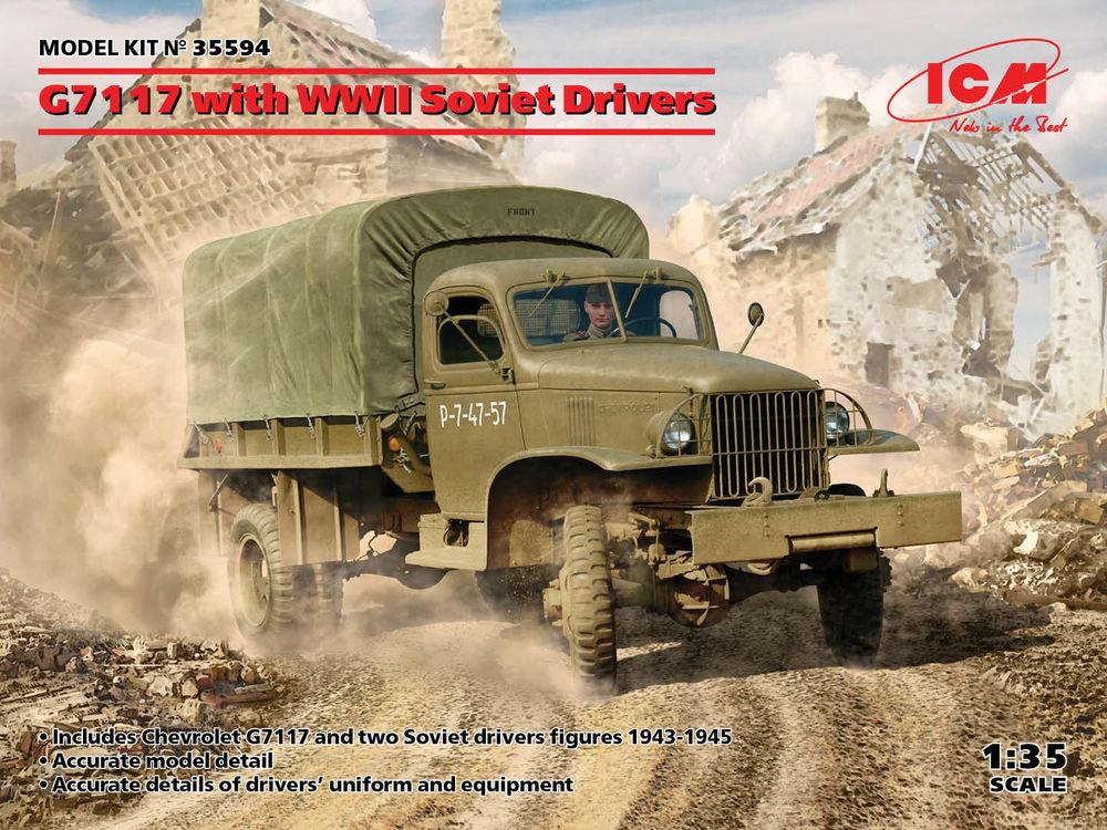 4823044407859 - ICM 35594 - G7117 with WWII Soviet Drivers in 135