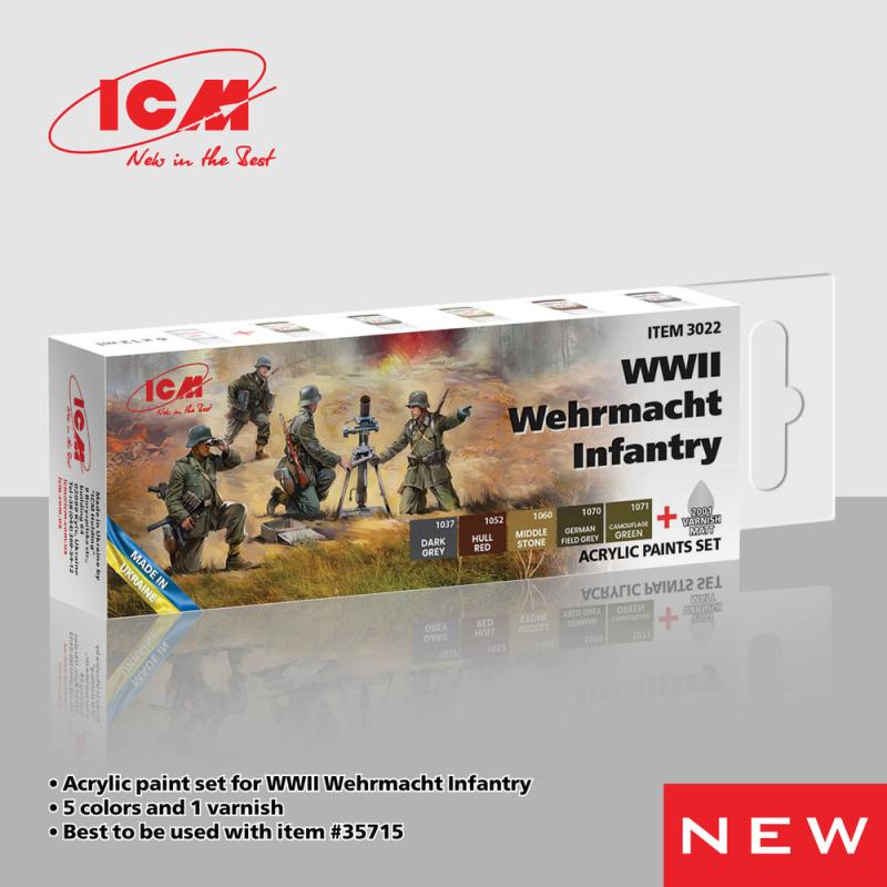 4823044409167 - Acrylic Paint Set - WWII Wehrmacht Infantry [6 x 12 ml]