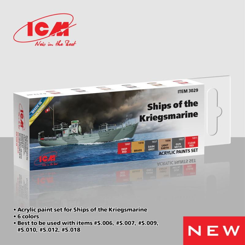 4823044409945 - Acrylic Paint Set - Ships of the Kriegsmarine [6 x 12 ml]