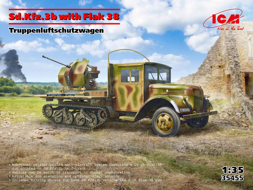 4823044410460 - SdKfz3b with Flak 38 AA Gun