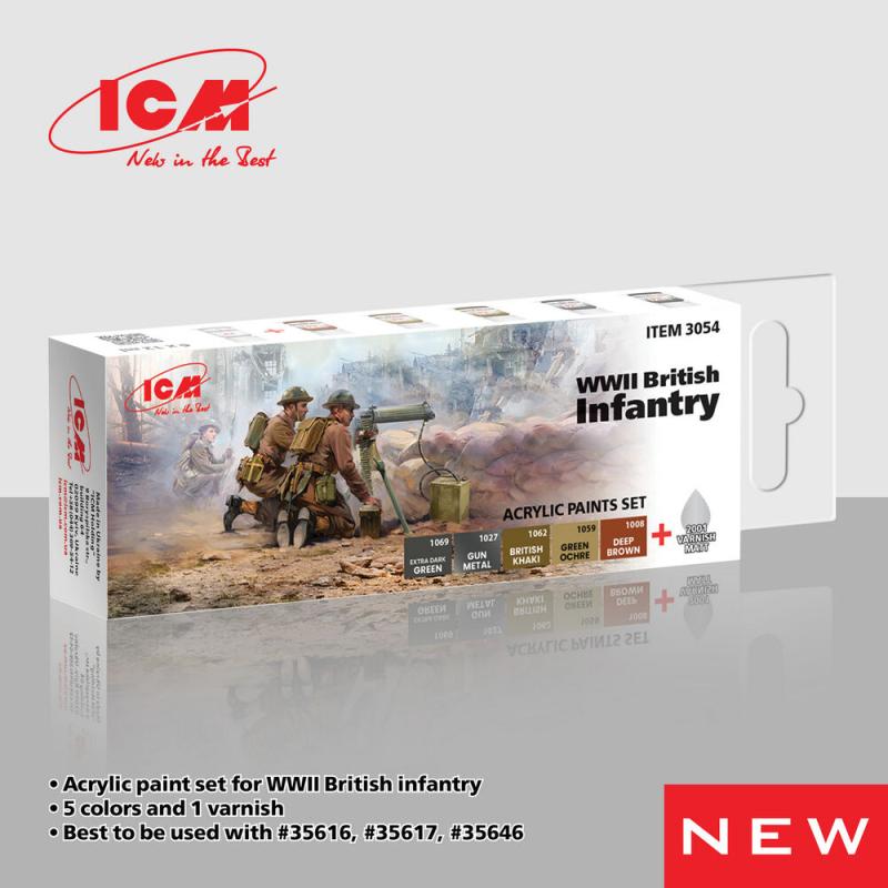 4823044410866 - Acrylic Paint Set - WWII British infantry [6 x 12 ml]