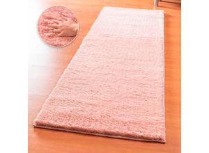 4841808210170 - Hochflor-Läufer GUIDO MARIA KRETSCHMER HOME&LIVING Cosima Teppiche Gr B L 90 cm x 250 cm 30 mm 1 St rosa (rosé) Hochflor-Läufer Mikrofaser extra flauschig weich pflegeleicht elegant Läufer Uni