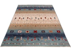 4841808215120 - Teppich HOME AFFAIRE Mavie Teppiche Gr B L 240 cm x 340 cm 10 mm 1 St blau (blue) Orientalische Muster Berber-Optik Orient-Optik Kurzflor Weich Pflegeleicht Elegant