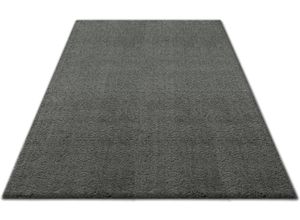 4841808279160 - Hochflor-Teppich ANDAS Ilvi Teppiche Gr B L 200 cm x 200 cm 31 mm 1 St grau (dunkelgrau) Esszimmerteppiche extra flauschig besonders weich durch Mikrofaser einfarbig