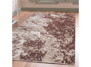 4842190023096 - Teppich HOME AFFAIRE Saniel Teppiche Gr B L 300 cm x 400 cm 9 mm 1 St braun Esszimmerteppiche mit besonders weichem Flor Kurzflor Marmor-Optik