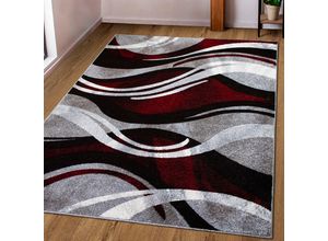 4842190083762 - Teppich MY HOME »Joas« Teppiche Gr B L 200 cm x 300 cm 9 mm 1 St rot Esszimmerteppiche besonders weicher Kurzflor in modernem Wellen Muster leichter Glanz