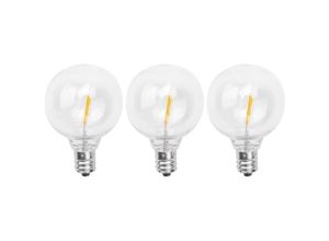 4852419255757 - Tlily - 3 StüCk G40 led GlüHbirnen E12 Schraube Sockel Bruchsichere Globe GlüHbirnen für Solar Lichter Ketten Warm Weiß