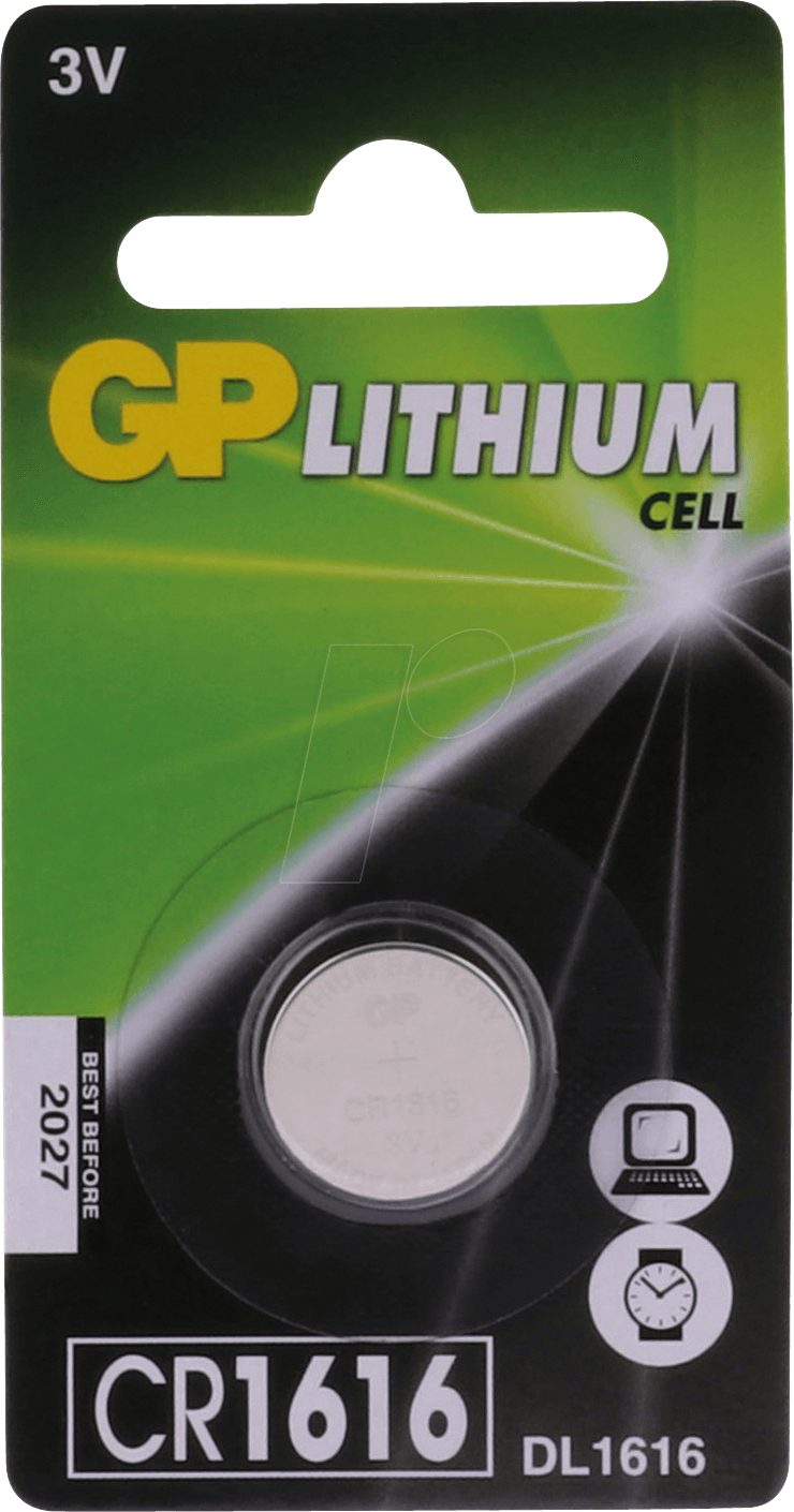 4891199003691 - Gp Batteries - GPCR1616 Knopfzelle cr 1616 Lithium 3 v 1 St