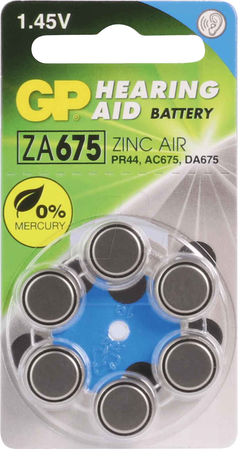 4891199005176 - GPZA675   PR44 Knopfzelle za 675 Zink-Luft 620 mAh 14 v 6 St - Gp Batteries