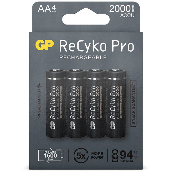 4891199199950 - 4er-Pack GP Battery Ready-to-use Akku ReCyko+ Pro Mignon AA 12 V 2000 mAh