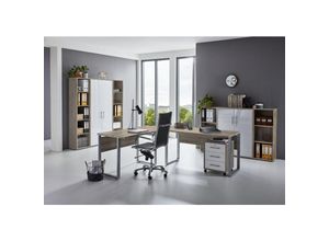 4893275000211 - Bmg Möbel - Büromöbel-Set Office Edition Set 5 eiche  weiß matt - natur