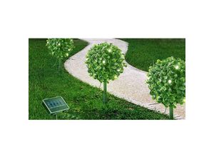 4893299066200 - Buri - Solar-LED-Buchsbaumkugeln 3 Stk Gartenbeleuchtung Deko Buxus Dauer uBlinklicht