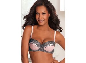 4893820297769 - Große Größen Balconnet-BH puder-anthrazit Gr75F 4893820297769 - Große Größen Balconnet-BH puder-anthrazit Gr75F